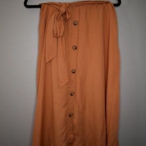 Orange button down skirt!